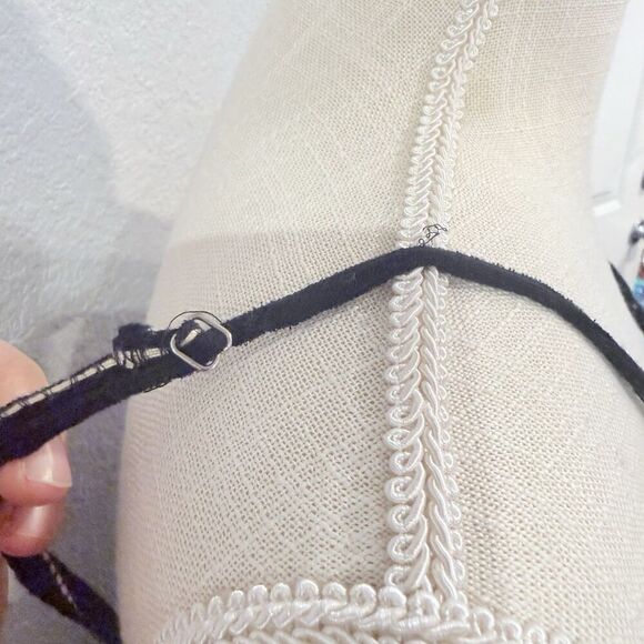 Mango MNG Dobby Stripe Cotton Blend Sundress Midi Flowy Size 8 Sleeveless - Picture 5 of 11